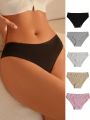 SHEIN 5pcs Lace Trimmed Triangle Panties