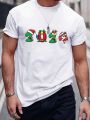 Manfinity Hypemode Men'S Christmas Theme Printed Short Sleeve T-Shirt