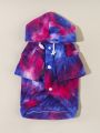 PETSIN Autumn And Winter Hand Dyed Red & Blue Pet Jacket For Cats And Dogs