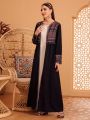 SHEIN Najma Women'S Printed Patchwork Long Robe