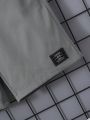 SHEIN Kids QTFun Tween Boys' Comfortable Casual Letter & Bear Printed T-Shirt + Shorts Set