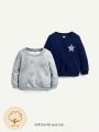 Cozy Cub Baby Boys' Two Piece Long Sleeve Round Neck Sweatshirt With Star