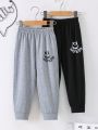 SHEIN Boys' Casual Letter & Graphic Design Sports Pants