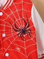 Baby Red Spider Web Patchwork Jacket