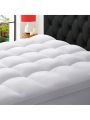 Mattress Topper , Extra Thick Cooling Breathable, Plush Mattress Pad,4D Down Alternative Fill Pillow Top with 8-21 Inch Deep Pocket  WHITE