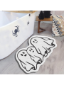 Chic Deluxe Faux Cashmere Halloween Floor Mat(24×35inch) - Cute & Spooky Design with Anti-Slip Backing - Perfect for Festive Home Decor