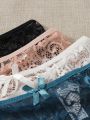 4pack Floral Lace Panty Set