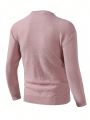 Men's Casual Solid Color V-neck Sweater