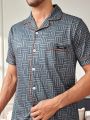 Men's Printed Short Sleeve Homewear Set