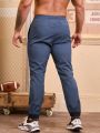 Men'S Sports Pants With Drawstring Waist And Slant Pockets