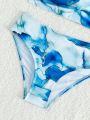 Young Girl Tie-Dye Swimming Suit Set
