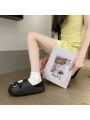 Women's Waterproof Fashion Slippers With Back Strap, Autumn/winter, Cute And Warm For Indoors