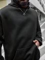 Manfinity LEGND Loose-Fit Men's Plus Size Hand Pattern Printed Knitted Casual Hoodie