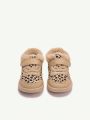 Cozy Cub Girls' Leopard Print Fashionable Trendy Design Comfortable Plush Warm Casual Sports Shoes