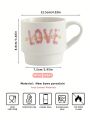 SHEIN Basic living Handcrafted Ceramic Mug,Ceramic White Coffee Mug ,Designed With Love, Suitable For Drinks,Juice, Tea,Coffee, Perfect Cup WIth Handle(1Pc)