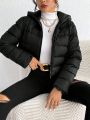 SHEIN Frenchy Zip Up Hooded Puffer Coat