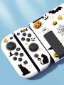 Lovely Silicone Protective Case With Skull, Ghost And Pumpkin Printed Compatible With Switch, Full Cover, Anti-drop