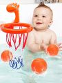 NEW Bathtub Basketball Hoop for Toddlers Kids, Boys and Girls with 3 Soft Balls Set & Strong Suction Cup, Bathtub Shooting Game & Fun Toddlers Bath Toys for Boys or Girls(Orange)