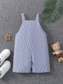 SHEIN Kids FANZEY Toddler Boys' Striped Jumpsuit