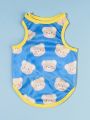 PETSIN Petsin Adorable Blue Bear Printed Pet Vest For Cats And Dogs, 1pc