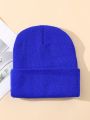 Solid Color Simple Style Men's Knitted Hat