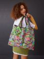 TEENAGE MUTANT NINJA TURTLES X SHEIN Cartoon Animal Pattern Foldable Shopping Bag