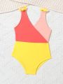 Infant Girls' Color Block Swimsuit