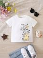 SHEIN Kids EVRYDAY Young Girl Cartoon Graphic Tee