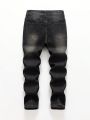 Tween Boys' Vintage Washed Ripped Slim Fit Stretchy Jeans