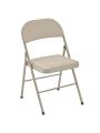 4pcs Elegant Foldable Iron & PVC Chairs for Convention & Exhibition Light Brown