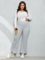 SHEIN LUNE Ladies' Plus Size Wrapped High Waisted Pants