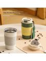 1pc Cartoon High-value Portable Insulated Cup, 304 Stainless Steel Car Cup