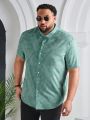 Manfinity Men Plus Tropical Print Shirt