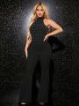 SHEIN SXY Women's Knitted Decorative Jumpsuit