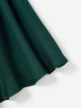 SHEIN Kids EVRYDAY Tween Girls' Elastic Waistband Bowknot Decorated Romantic A-Line Skirt