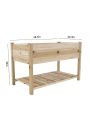 Raised Garden Bed,Planter Box with Legs & Storage Shelf Wooden Elevated Vegetable Growing Bed for Flower/Herb/Backyard/Patio/Balcony