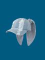 1pc Water Washed Graffiti Design Millennium Street Sweet And Spicy Trend Baseball Cap With Long Bunny Ear, Distressed Hole Design And Flat Brim, Hk Hip-hop Dance Fashion Hat