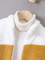 Baby Boy Color Block Coat Without Sweater