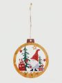 ROMWE 1pc Christmas Wooden Tag Decoration