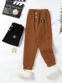 SHEIN Simple Basic Versatile Autumn And Winter Two-piece Pants For Boys