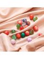 5pcs/pack Resin Shiny Glittery Beads For Diy Bracelet And Pendant Making