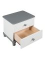 Upgraded White Nightstand with 2 Drawers, Modern Night Stands for Bedrooms, Wooden Bed Side Table/Night Stand for Small Spaces, College Dorm, Kids’ Room, Living Room,19.5inch