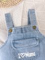 Baby Boys' Casual Top With Denim Overalls Set