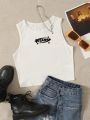 Teen Girl Casual Graphic Sleeveless Tank Top For Summer