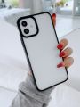 Contrast Frame Clear Phone Case