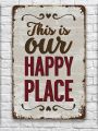 1pc, This Is My Happy Place Metal Tin Sign (8''x12''20cm30cm), Vintage Plaque Decor Wall Art, Wall Decor, Room Decor, Home Decor, Restaurant Decor, Bar Decor, Cafe Decor, Garage Decor, Water-proof, Dust-proof