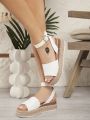 Women's Fashionable Summer Woven Platform Wedge Sandals