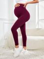 SHEIN Maternity Pure Color High Waist Leggings
