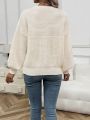 SHEIN LUNE Round Neck Loose Fit Casual Sweater