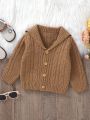 Baby Boys' Collared Button Front Cardigan